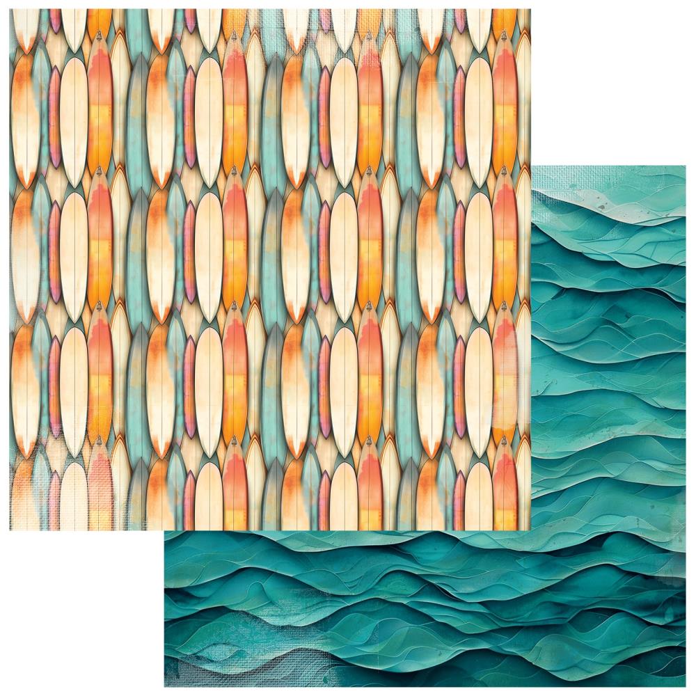 ED6D57EE-3E93-45D8-8AA7-26372FB6B8DC 49 and Market BEACH VIBES 12X12 Scrapbook Paper - Image 1