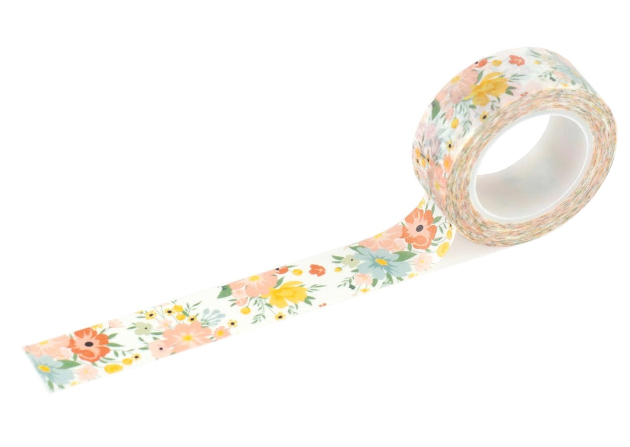 F06B7A76-C027-4C1E-8DFB-9C2FB6EC72A6 Echo Park Our Happy Place FRESH FLORAL BUNCHES Washi Tape - Image 1