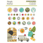 Simple Stories SAY CHEESE WILD DECORATIVE BRADS 31pc