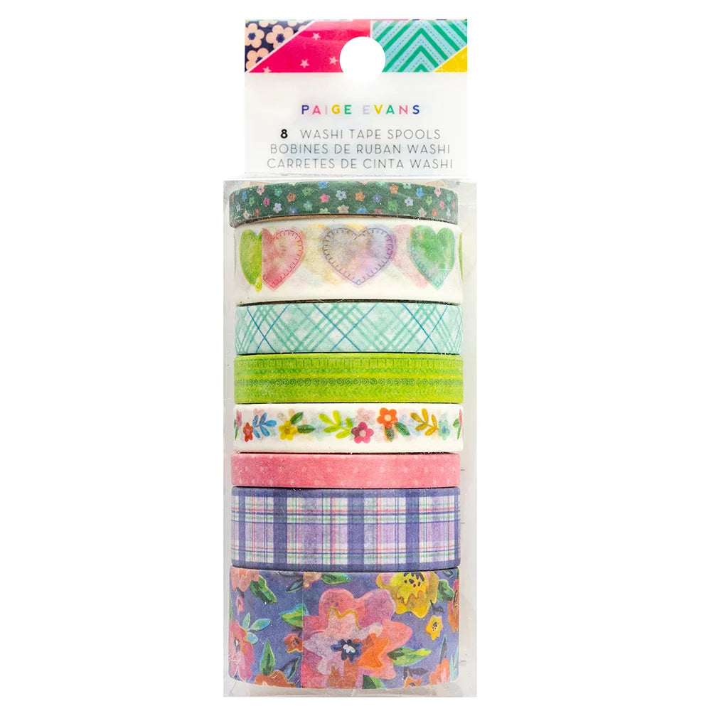 F14657D2-09A3-4971-8347-22BDCC5B33EF Paige Evans BLOOMING WILD Washi Tape 8 Rolls - Image 1