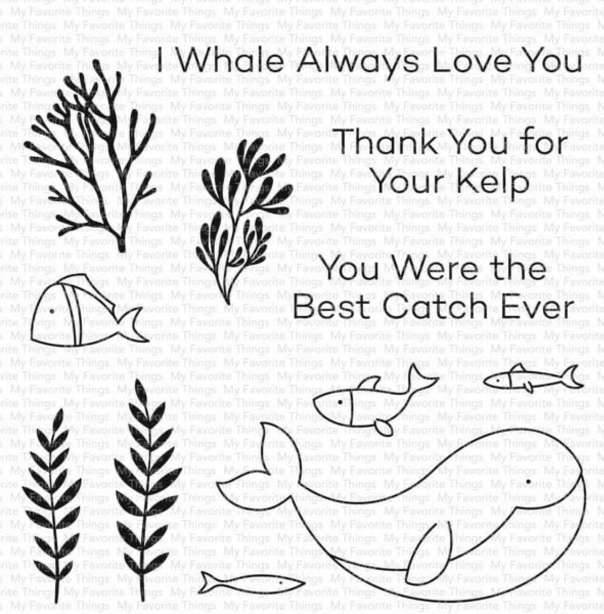 F161CF9B-B698-40D0-81C4-28DDB209A704 My Favorite Things BEST CATCH EVER Clear Stamp & Die Set - Image 1