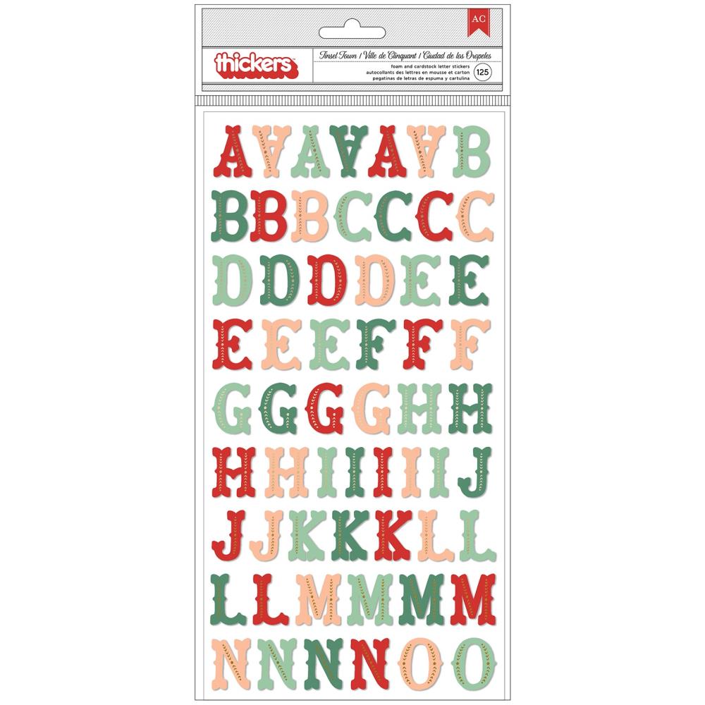 F1A492AC-93C5-4FA6-8AD6-C90A81CF5000 Thickers TINSEL TOWN Foam And Cardstock Letter Stickers 125pc - Image 1