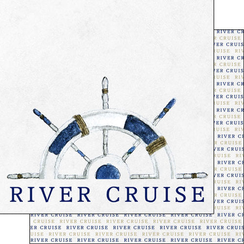 F3859F60-E332-4B7A-BE70-BC6B989646CA RIVER CRUISE WATERCOLOR DS 12"X12" Scrapbook Paper - Image 1