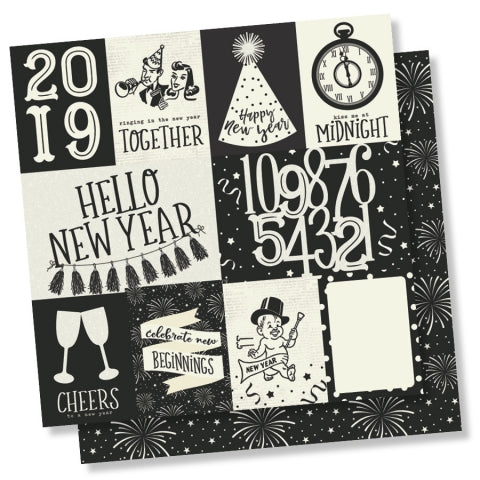 F410B03A-E9C0-49FB-843D-FB65014B2134 Simple Stories 2019 3x4& 4x6 ELEMENTS 12x12 Scrapbook Paper - Image 1