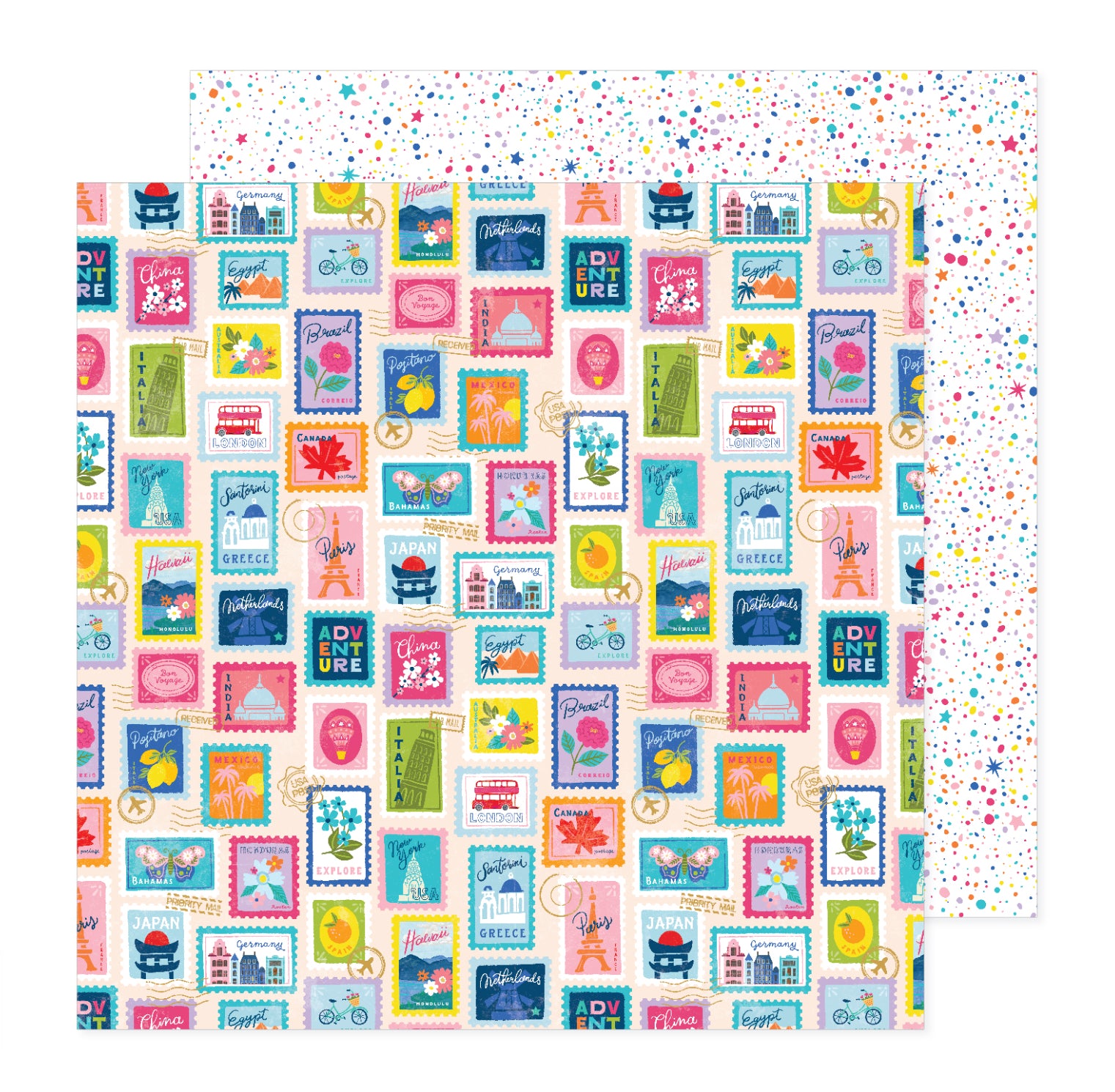 F521B912-0C9A-4A0E-A239-BC6B5DEDC1C8 Paige Evans Adventurous PAPER 8 12"X12" Scrapbook Paper - Image 1