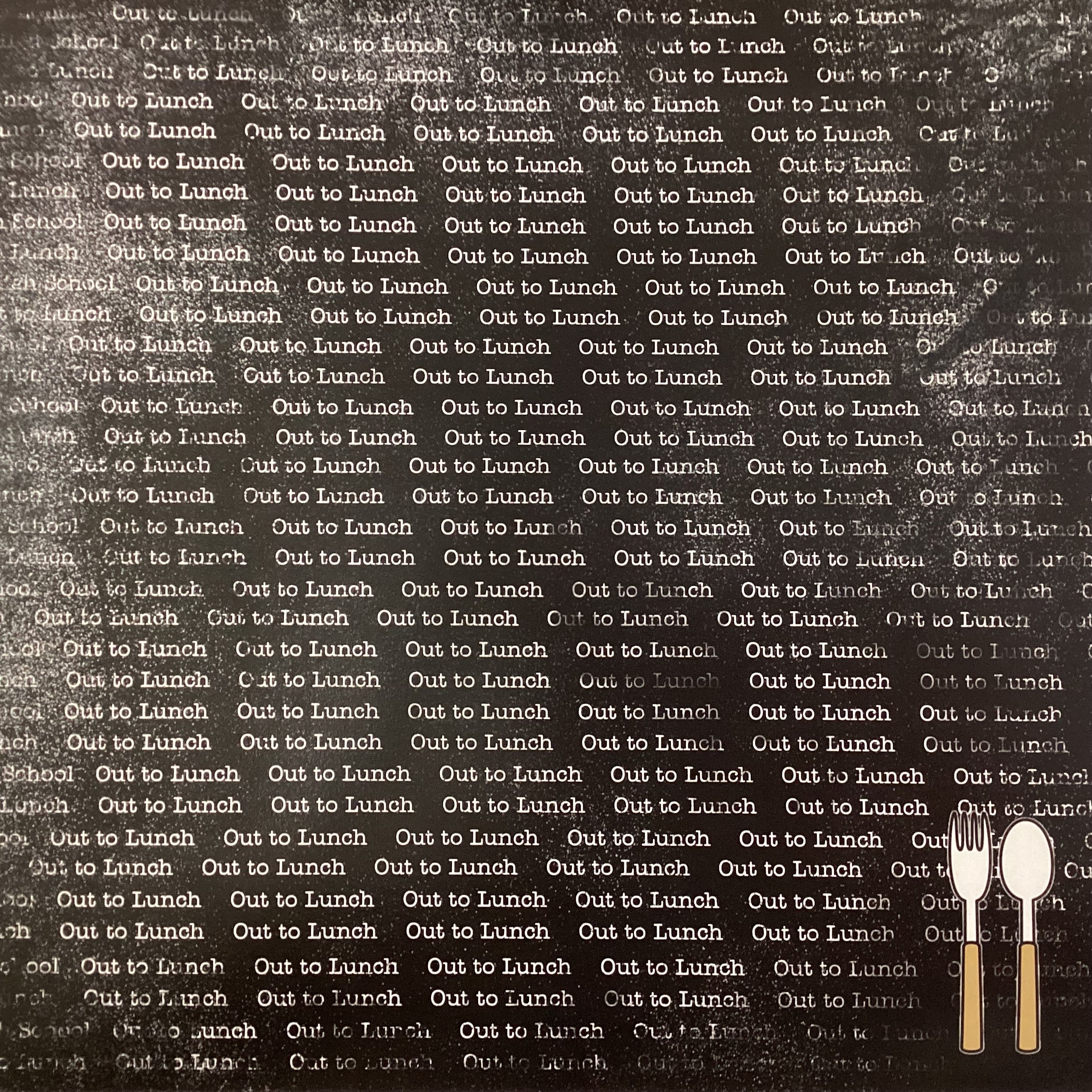 F5833D0A-C2B8-4FA0-ACFF-4E60E6D6BB97 Scrapbooksrus OUT TO LUNCH FORK AND SPOON 12"X12" Scrapbook Paper - Image 1
