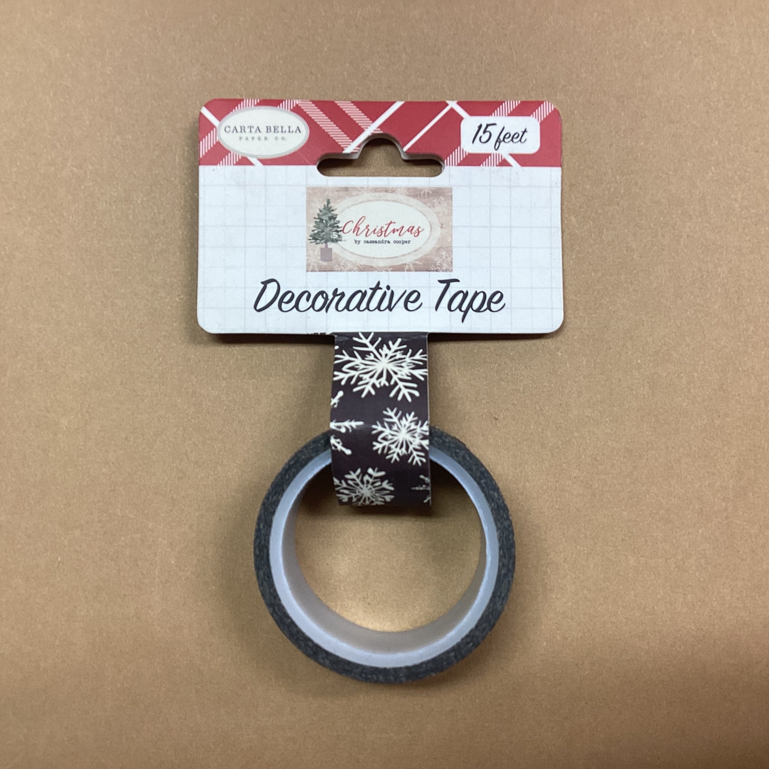 F651DDBC-F65C-4515-8E8A-28994FCA941A Carta Bella Christmas CHALKBOARD SNOWFLAKES WASHI TAPE - Image 1
