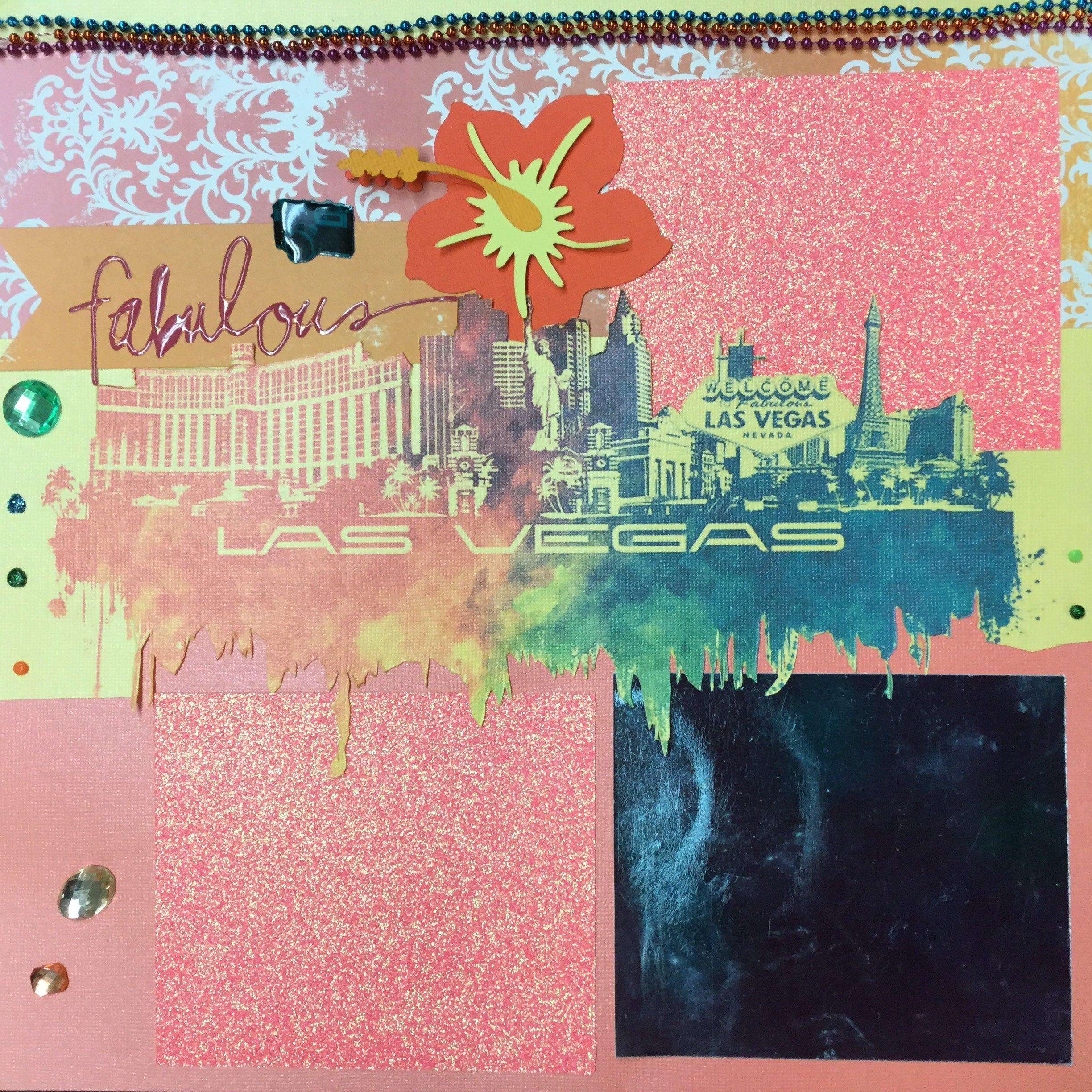 F680CF14-F2C9-41B4-A19A-E044412EEC1A LAS VEGAS Travel Scrapbook Page Kit - Image 1