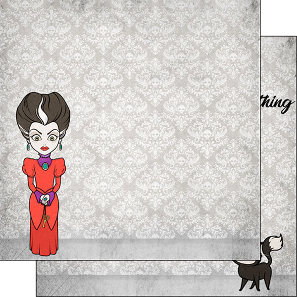 F800612E-B96F-4217-8778-0997D4D8BFC7 Magical Villain VILLAIN STEPMOTHER DS 12"X12" Scrapbook Paper - Image 1