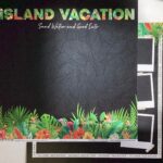 Scrapbook Customs ISLAND VACATION TROPICAL FLORAL 12X12 Scrapbook Paper