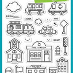 Lawn Fawn VILLAGE HEROES Stamp & Die Set