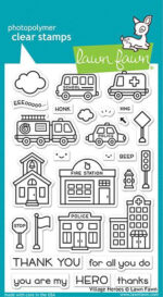 Lawn Fawn VILLAGE HEROES Stamp & Die Set