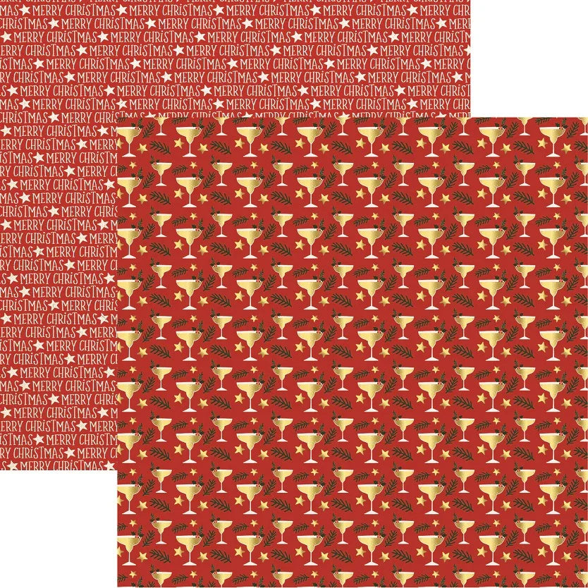 FD0899A9-1EA7-4B6B-86FC-0833E607AD2C Reminisce Christmas Wishes MAKING SPIRITS 12"X12" Scrapbook Paper - Image 1