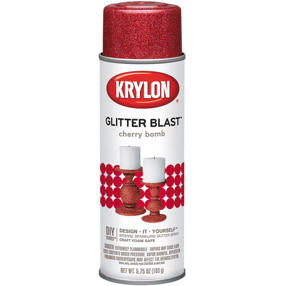 Glitter_Blast_Cherry_Bomb2 Krylon Glitter Blast CHERRY BOMB Glitter Spray Can 5.75oz - Image 1