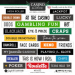 Scrapbook Customs 6X6 CASINO WORDBITS STICKER 25pc