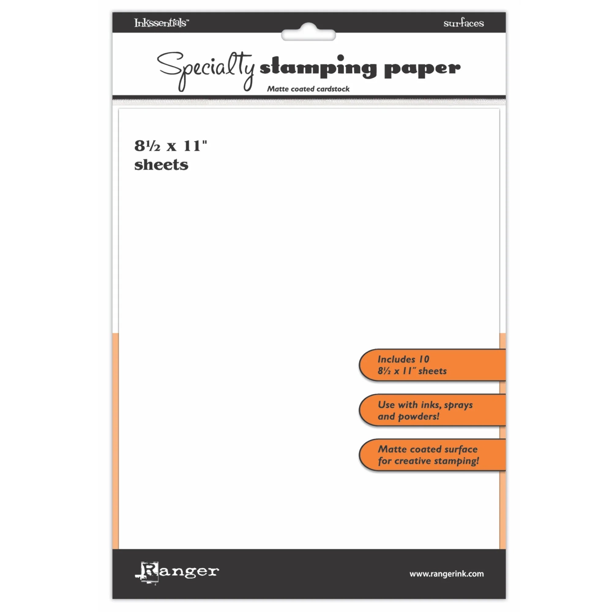 IMG-2009.jpg Ranger Inkssentials SPECIALITY STAMPING Paper 10 Sheets - Image 1