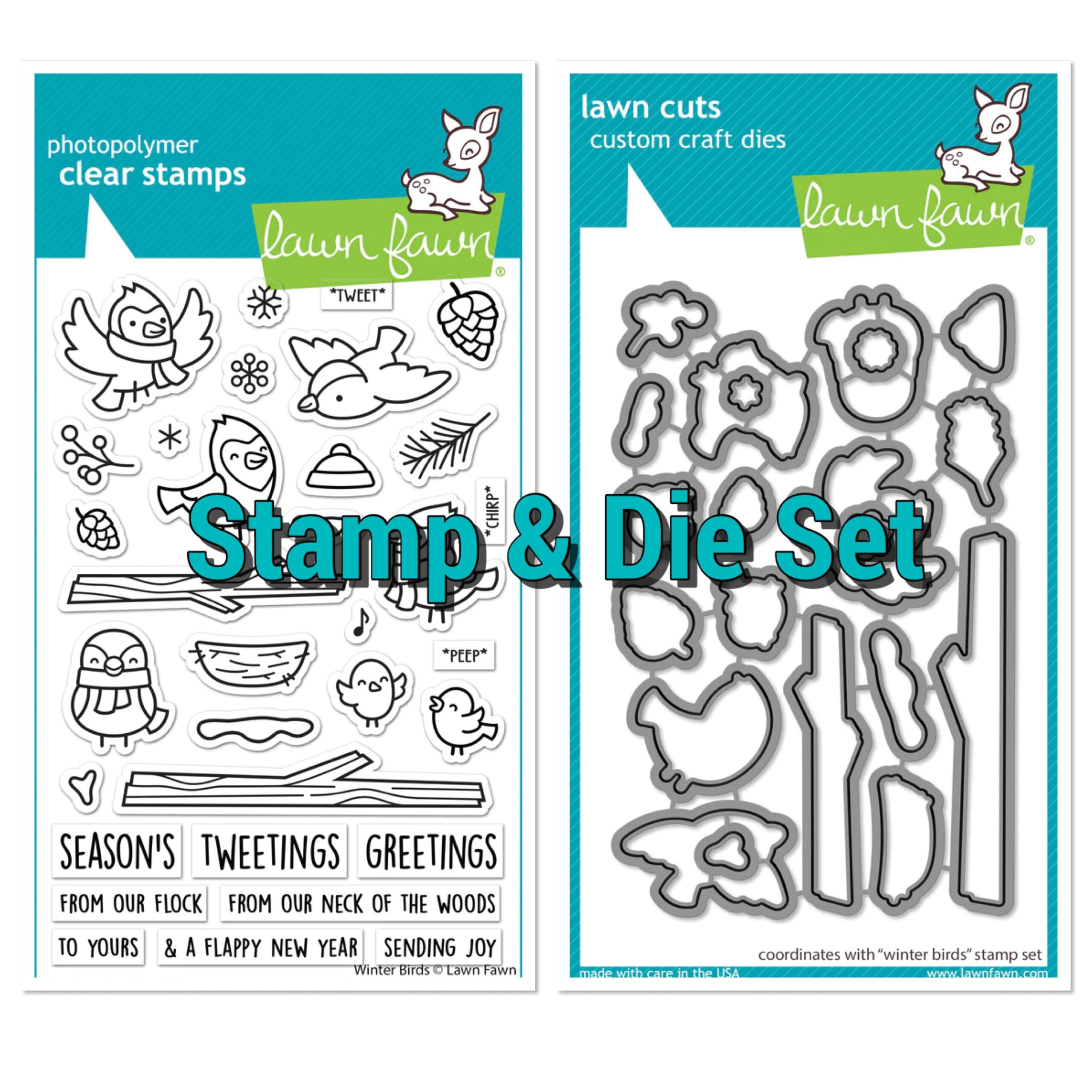 IMG-2272 Lawn Fawn WINTER BIRDS Stamps & Die SET - Image 1