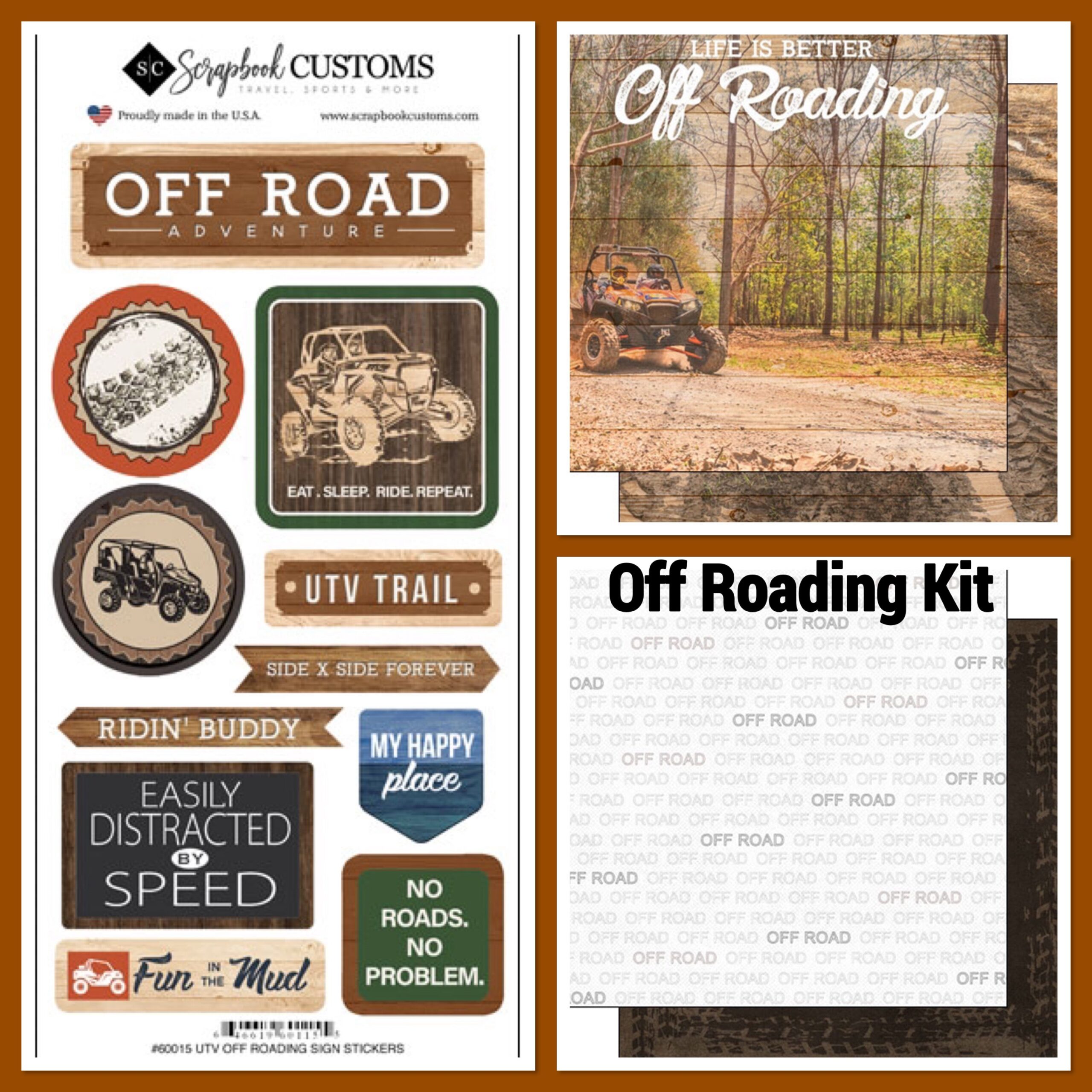 IMG-2846 Life Is Better OFF ROADING KIT 5pc Scrapbook Papers Stickers - Image 1