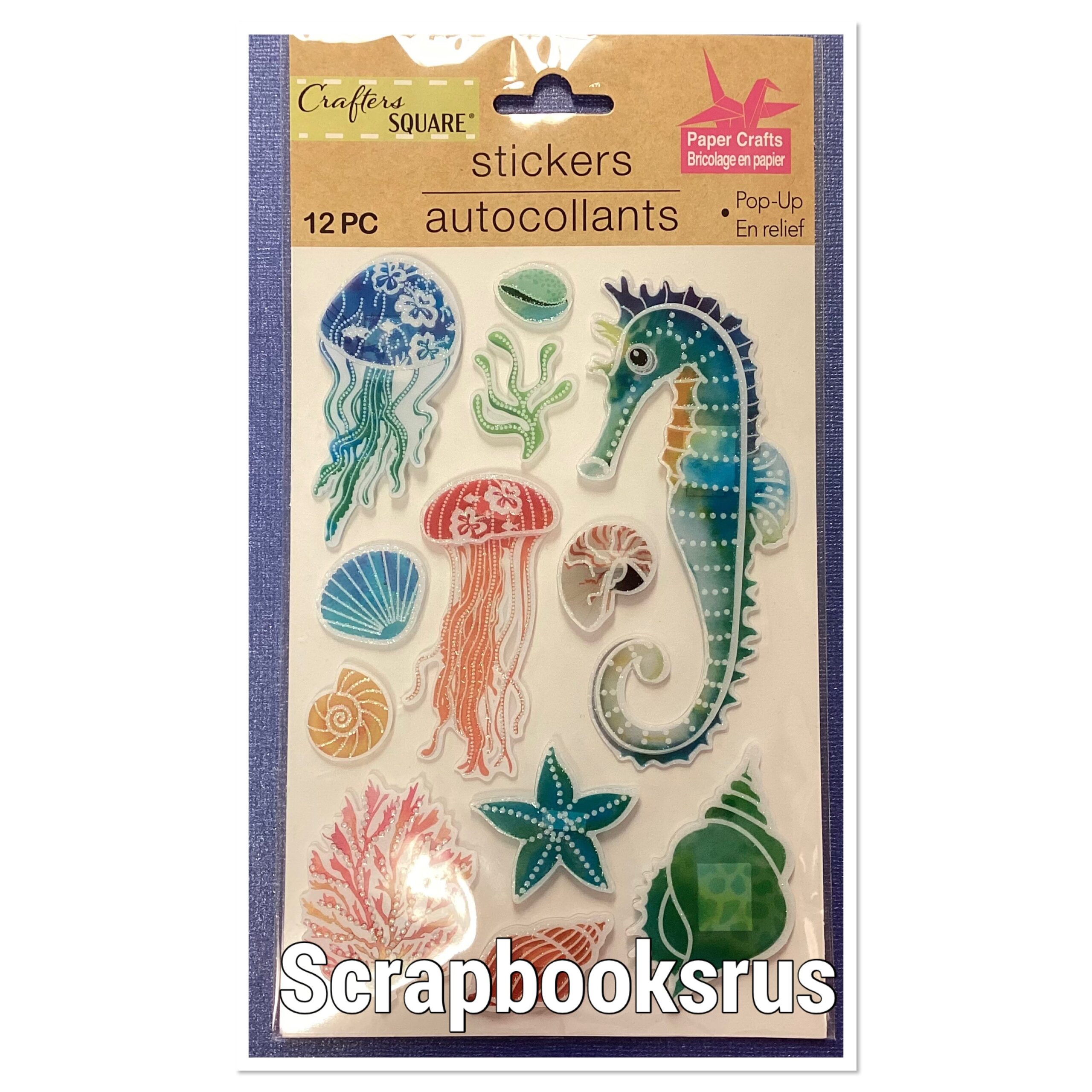 IMG-2960 Crafter’s Square DEEP SEA Puffy Popup Stickers 12pc - Image 1
