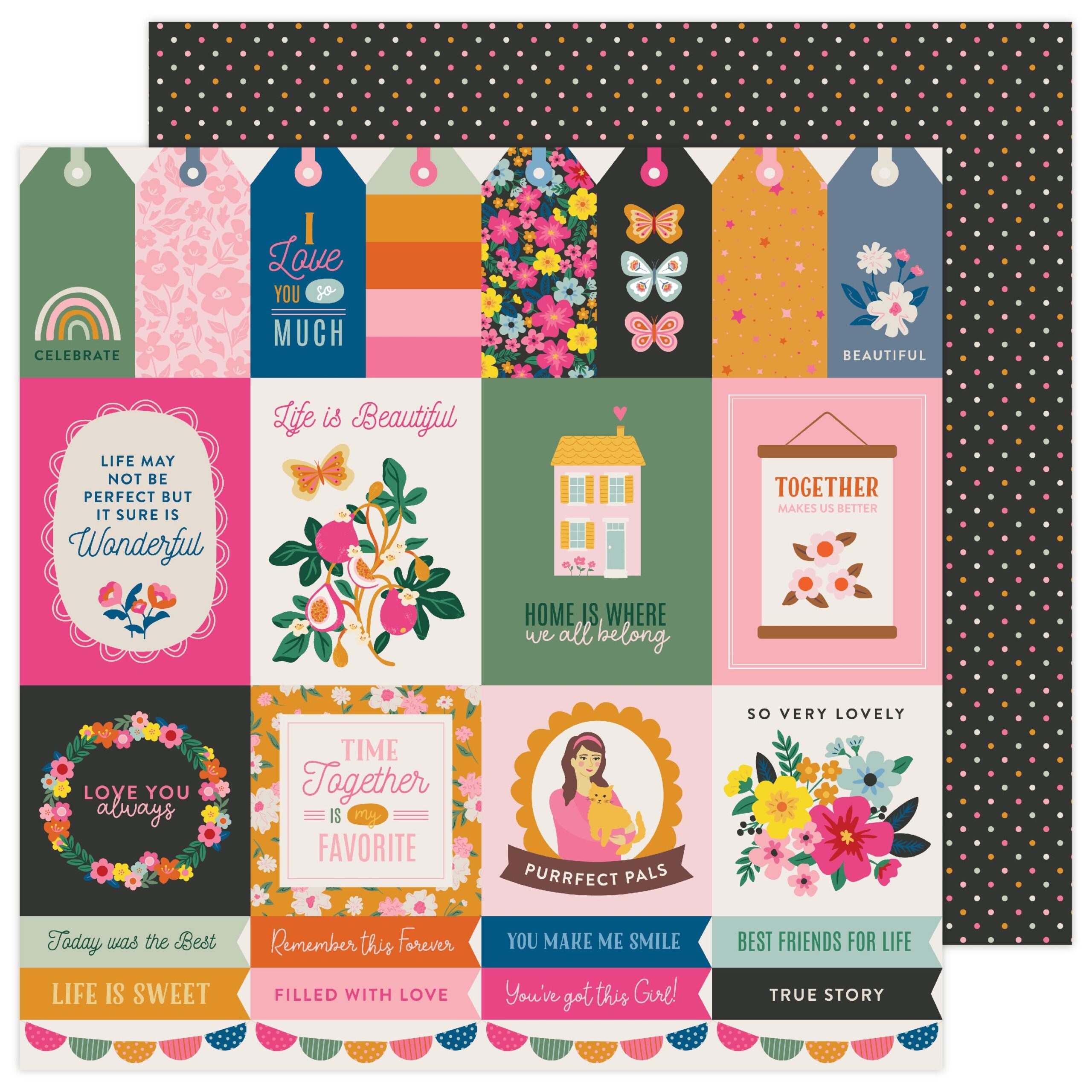 IMG-3069 AC Jen Hadfield Stardust TRUE STORY 12"X12" Scrapbook Paper - Image 1