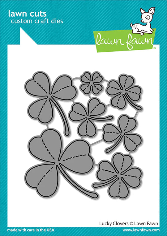 IMG-3140 Lawn Fawn Cuts LUCKY CLOVERS Shamrock Custom Craft Dies 7pc - Image 1