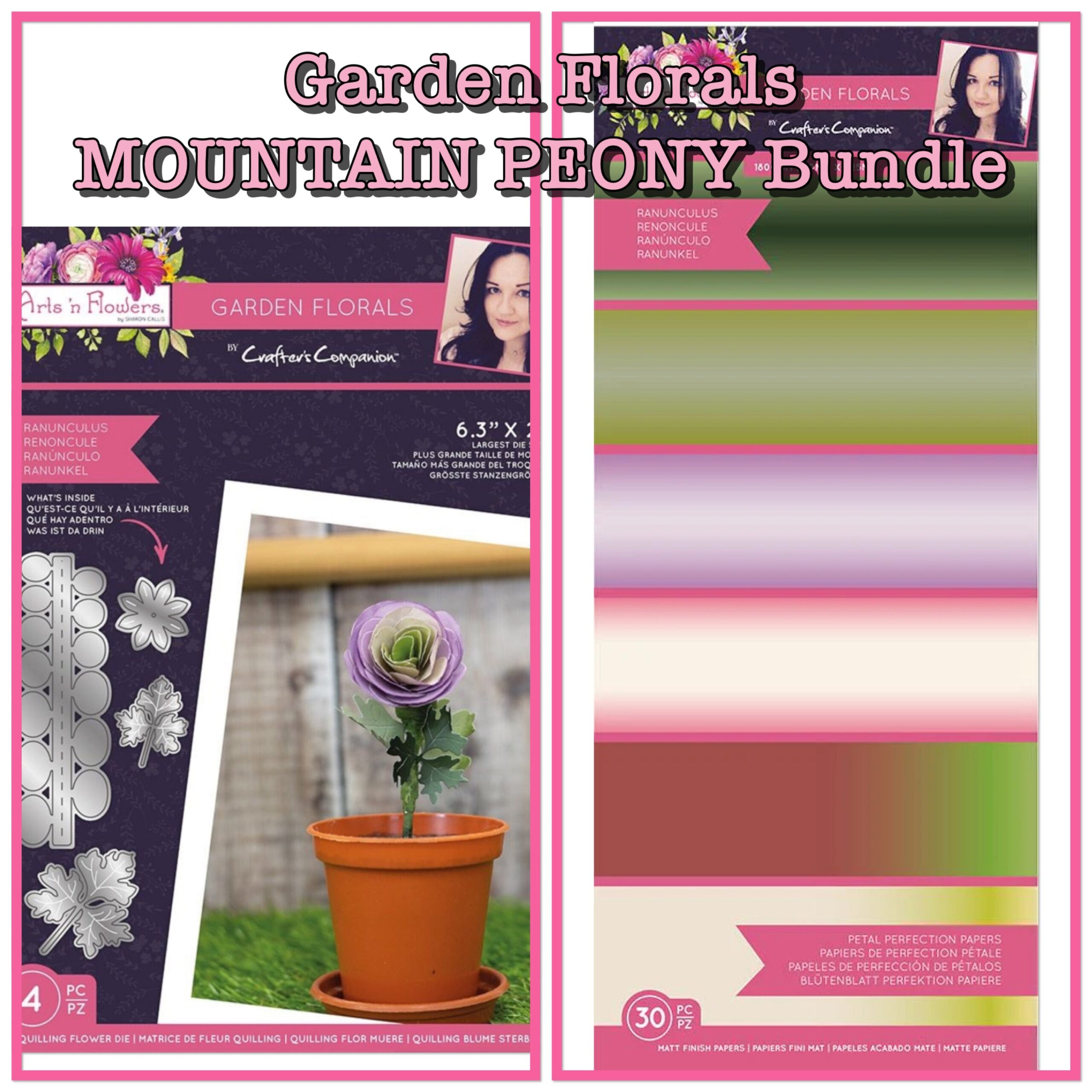 IMG-3228 Crafter’s Companion Garden Florals MOUNTAIN PEONY BUNDLE Flower Die - Image 1