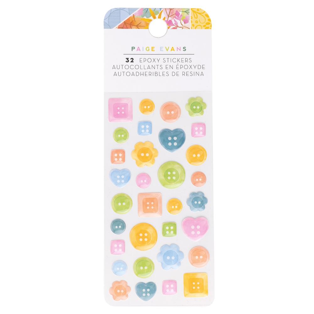 IMG-3592 Paige Evans GARDEN SHOPPE Mini Epoxy Button Stickers 32pc - Image 1