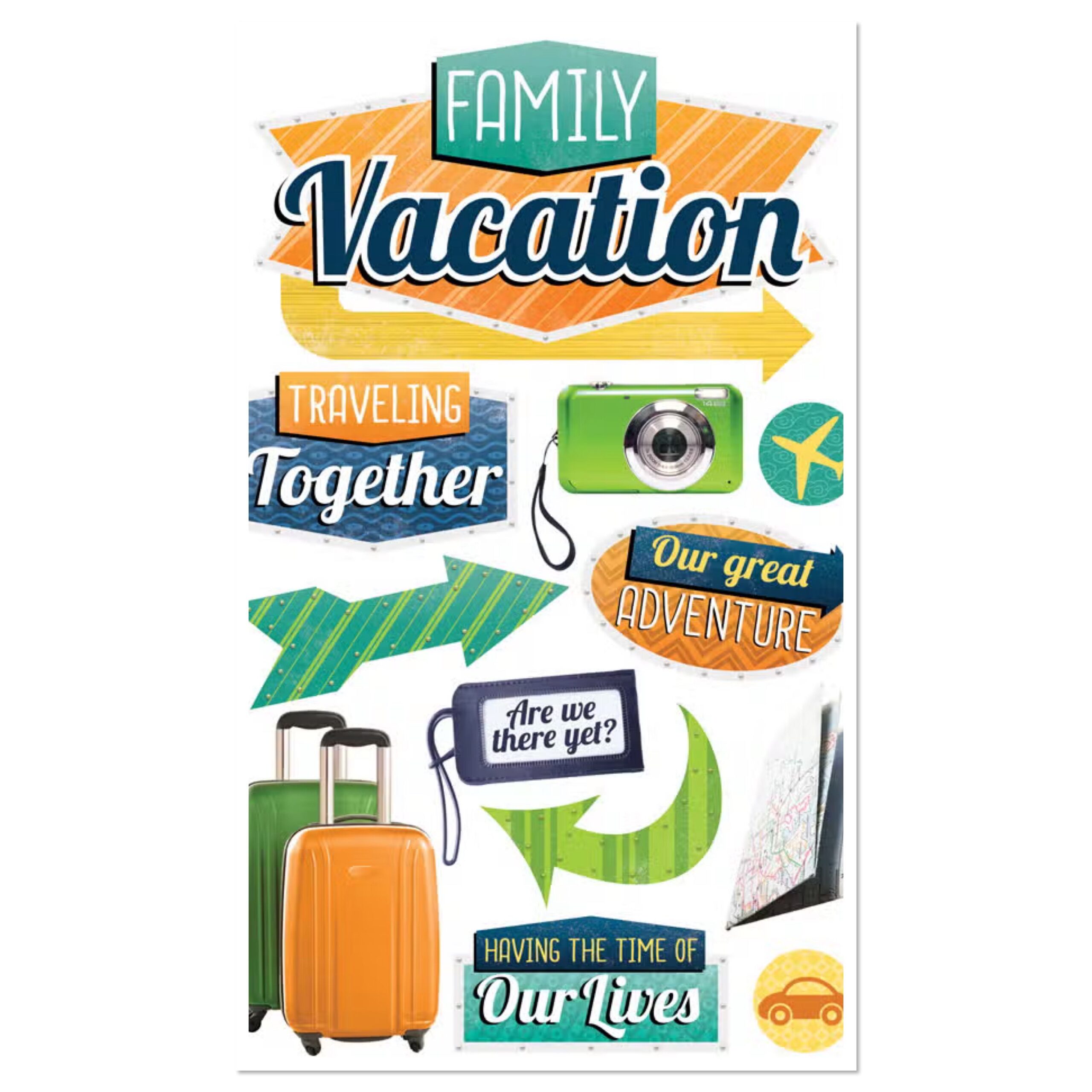 IMG-3843 Paper House FAMILY VACATION 3D Stickers 11pc - Image 1
