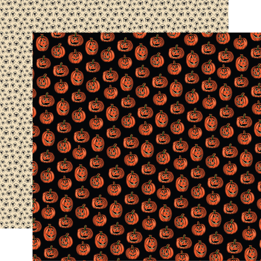 IMG-4198 Carta Bella Hocus Pocus PUMPKIN PARTY 12"x12" Scrapbook Paper - Image 1