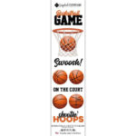 Sports BASKETBALL CRAFT STICKERS Laser Cut 9pc