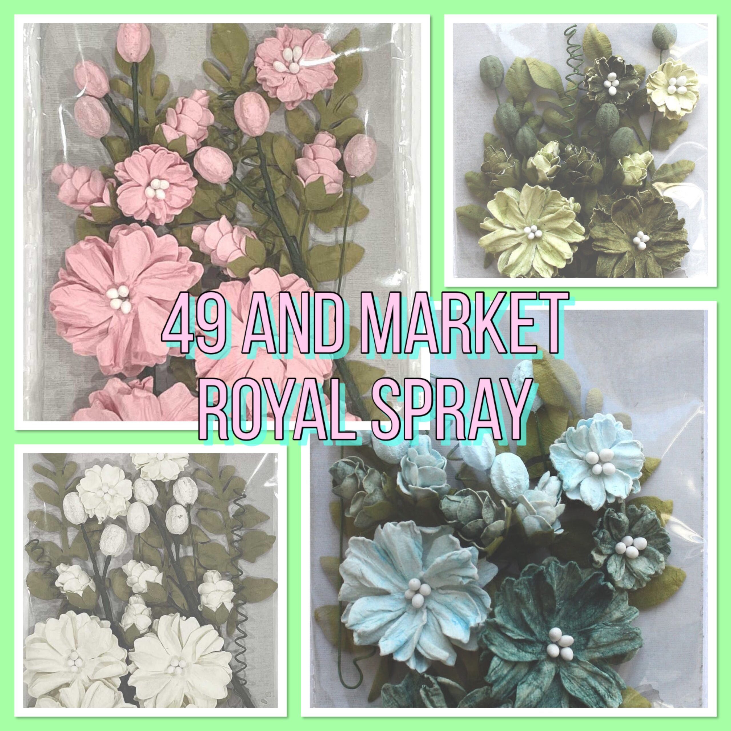 IMG-4522 49 and Market ROYAL SPRAY Handmade Paper Flowers 15pc - Image 1