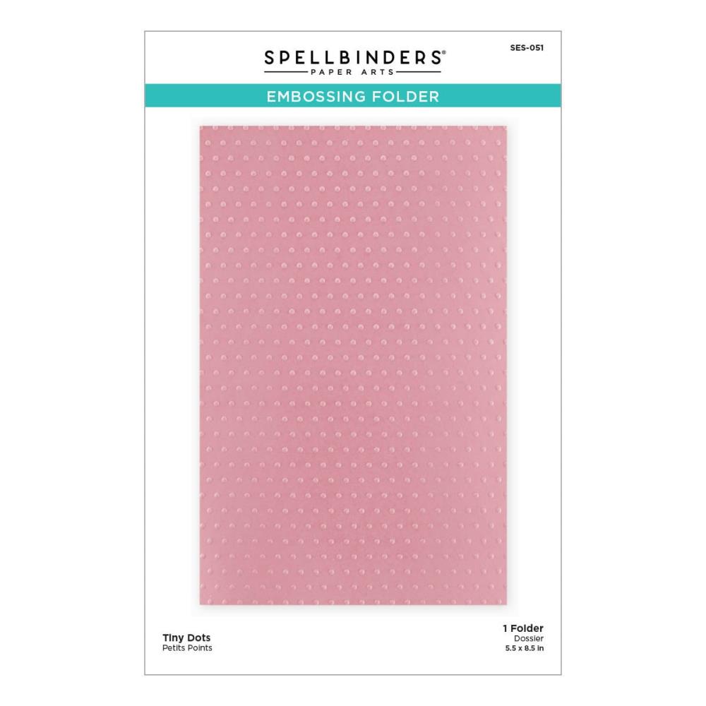 IMG-8050 Spellbinders TINY DOTS Embossing Folder 5.5X8.5 - Image 1