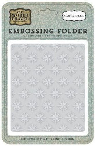 IMG_1526 Carta Bella COMPASS Embossing Folder 5"X8" 1pc - Image 1