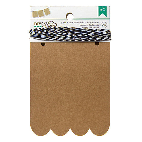 IMG_1862 American Crafts DIY Scallop Party Banner Kit Kraft & Black - Image 1