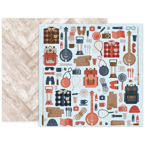 IMG_2197 American Crafts Pink Paislee OUTFITTERS PAPER #5 12"X12" Paper - Image 1