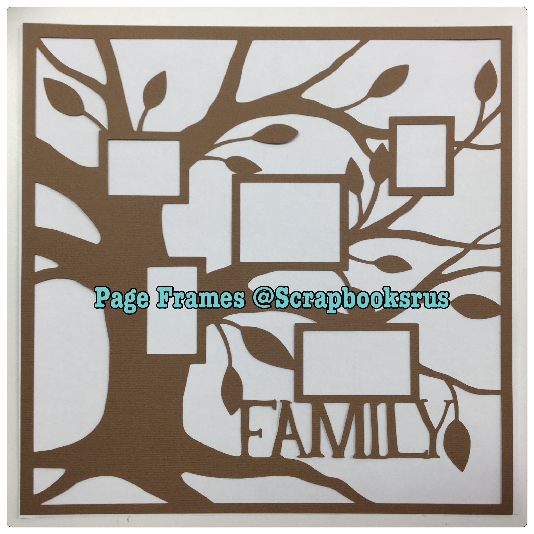 IMG_2258 Page Frame FAMILY TREE Scrapbook #Overlay - Image 1