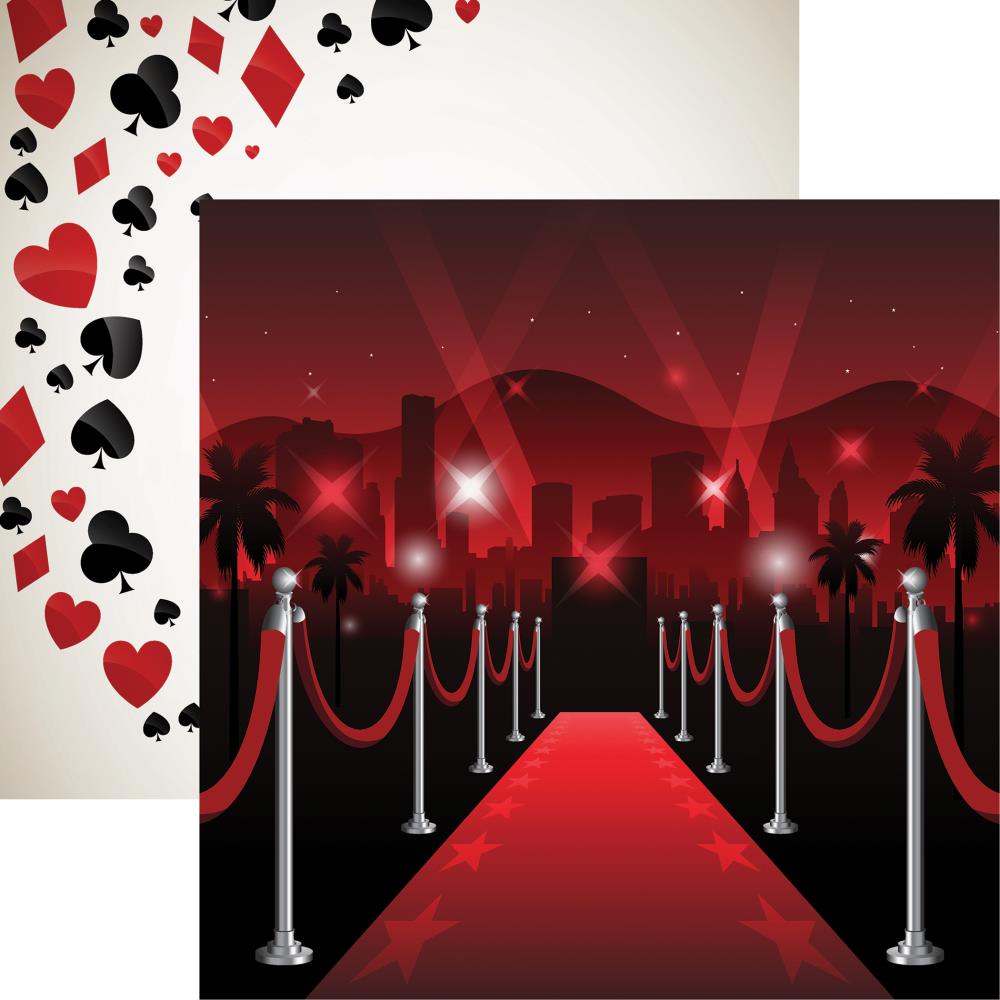IMG_2724 Reminisce Las Vegas THE RED CARPET 12”X12" Scrapbook Paper - Image 1