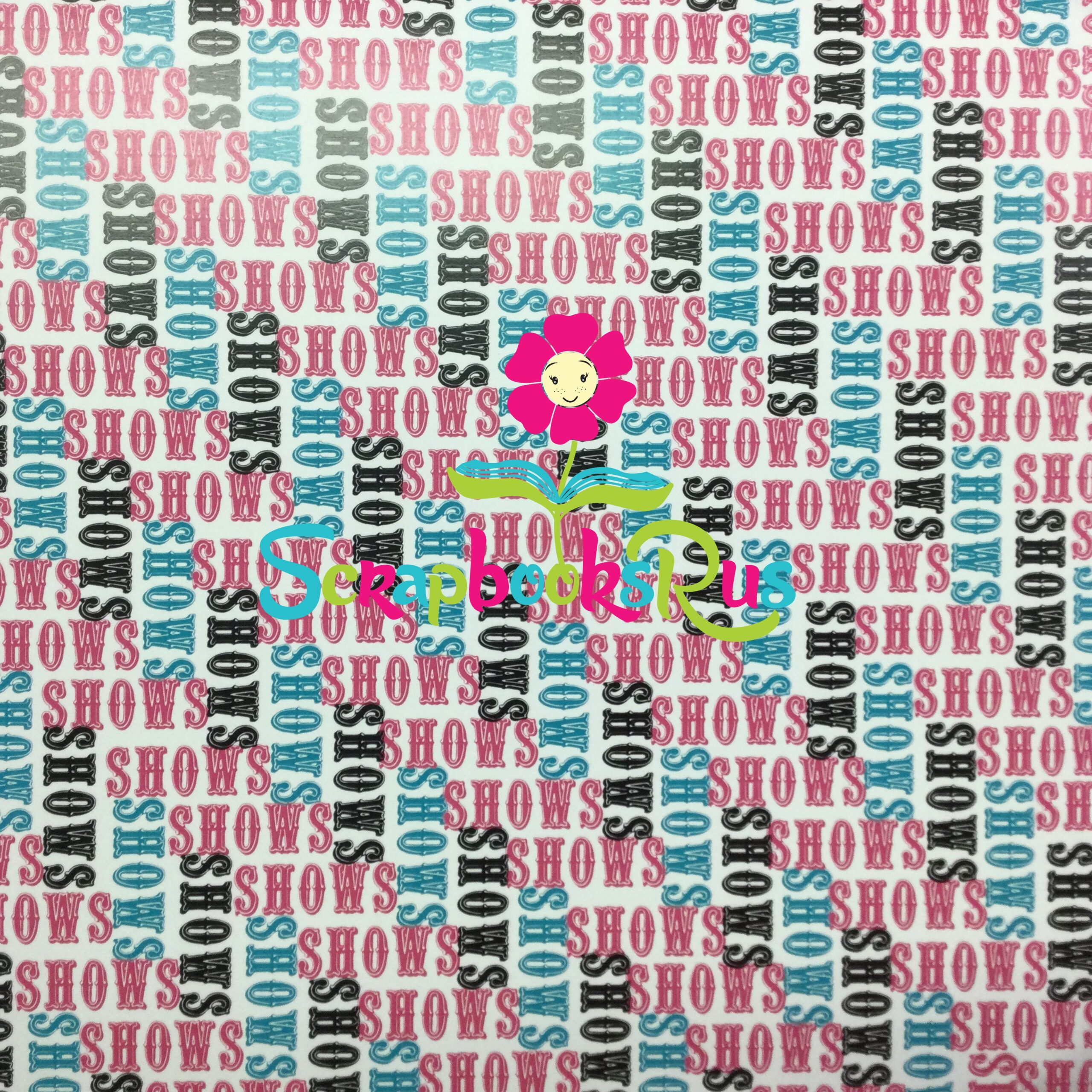 InitialScrambleShowPINKTEALScrapbooksrus Initial Scramble SHOWS PINK & TEAL 12X12 Paper Scrapbook Customs - Image 1