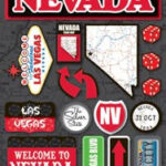 Reminisce Jet Setters NEVADA 17pc 3DStickers 7327
