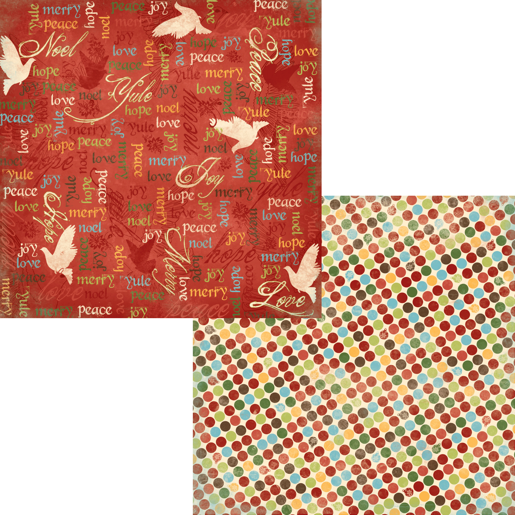 Peace_Joy JOYS OF THE SEASON TAG Kit 12”X12” 7pc - Image 1