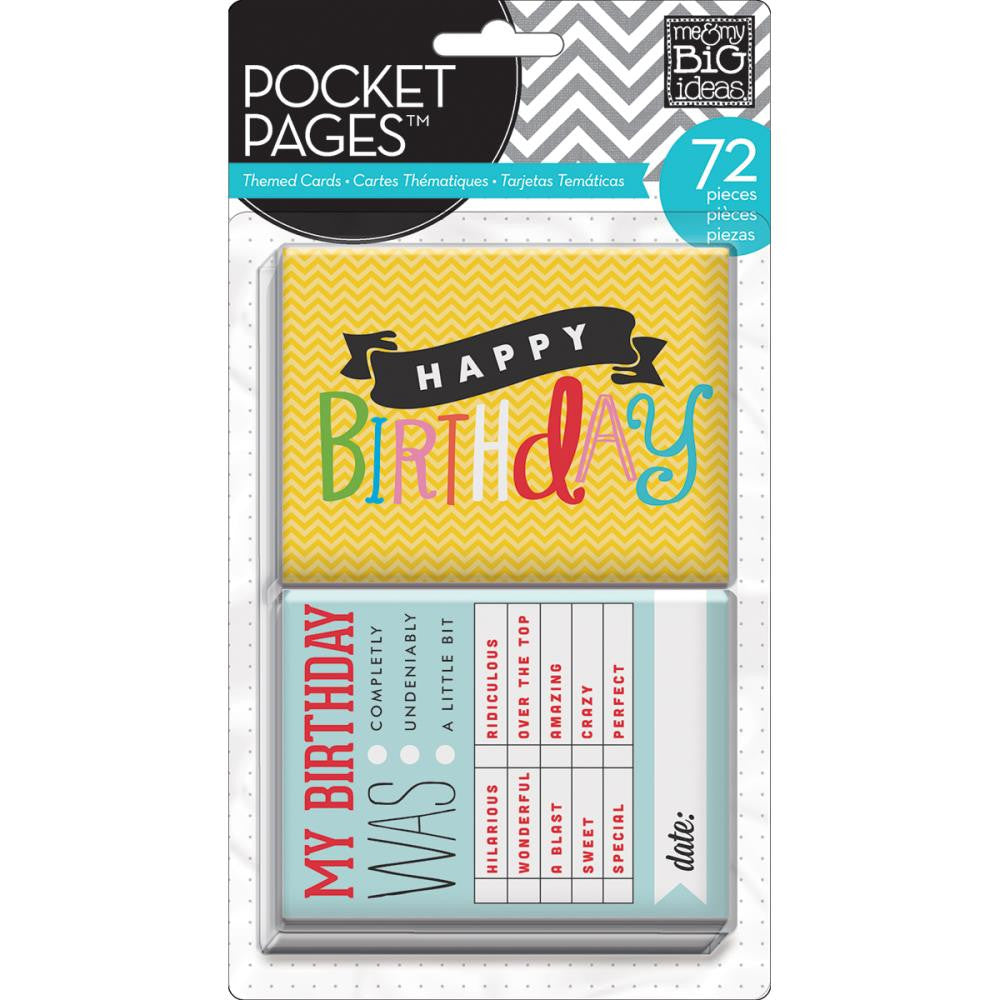 Pocket_Pages_Birthday BIRTHDAY Pocket Pages Themed Cards 72pc Me & My Big Ideas - Image 1