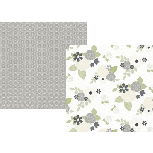 Simple Stories Always & Forever JUST MARRIED 12x12 Scrapbook Paper - Image 1