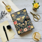 Soft Leather Journal Grimoire APIARY GODDESS BEE Blank A7 200pg