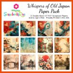Scrapbooksrus WHISPERS OF OLD JAPAN PACK 12pc 12"X12" Scrapbook Paper