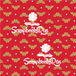 Wonder Woman CLASSIC LOGO RED 12"X12" DC Scrapbook Paper