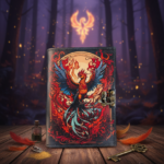 Soft Leather Journal Grimoire PHOENIX REBIRTH Handmade Blank A7