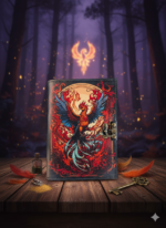 Soft Leather Journal Grimoire PHOENIX REBIRTH Handmade Blank A7