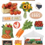 Paper House FARMERS MARKET 3D Scrapbook Sticker