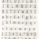 Peter Pauper LETTERS NUMBERS SYMBOLS Clear Silicone Stamp Set