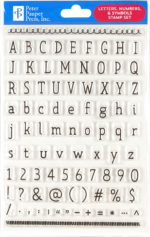 Peter Pauper LETTERS NUMBERS SYMBOLS Clear Silicone Stamp Set